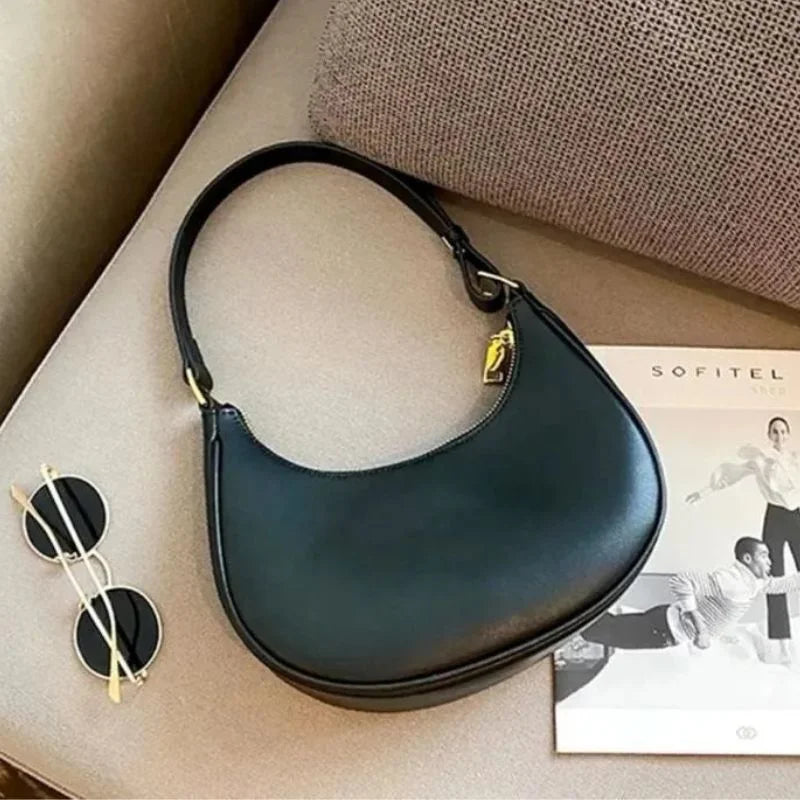 Black Luxury Fashion Hand Bag for Girls & Ladies | Stylish Shoulder & Crossbody Bag | Long Strap